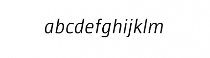 Carouge Pro Subset Light Italic Font LOWERCASE