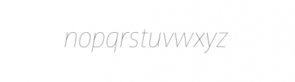 Carouge Pro Ultra Thin Italic Font LOWERCASE