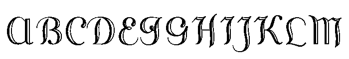 Caffe Poster Inline Font UPPERCASE