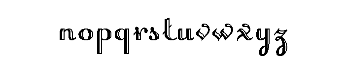 Caffe Poster Inline Font LOWERCASE