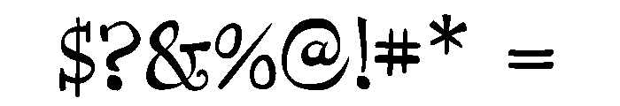 Cage Text Font OTHER CHARS