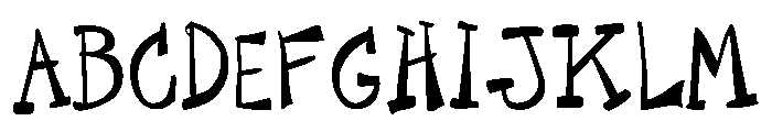 Cage Text Font UPPERCASE