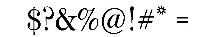 Caledonia CC Display Regular Font OTHER CHARS