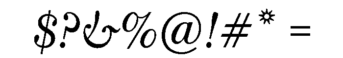 Caledonia CC Headline Regular Italic Font OTHER CHARS