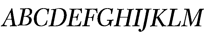 Caledonia CC Headline Regular Italic Font UPPERCASE
