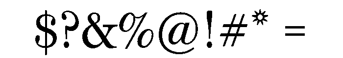 Caledonia CC Headline Regular Font OTHER CHARS
