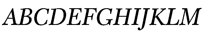 Caledonia CC Subhead Regular Italic Font UPPERCASE