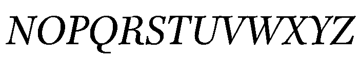 Caledonia CC Subhead Regular Italic Font UPPERCASE
