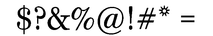 Caledonia CC Subhead Regular Font OTHER CHARS