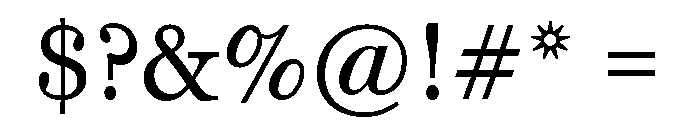 Caledonia CC Text Regular Font OTHER CHARS