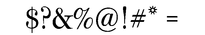 Caledonia CC Font OTHER CHARS