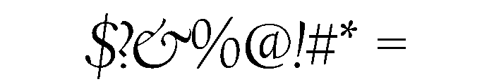 Californian Display Regular Italic Font OTHER CHARS