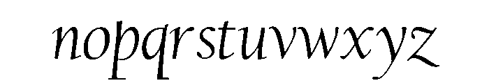 Californian Display Regular Italic Font LOWERCASE