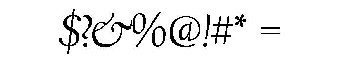 Californian Text Regular Italic Font OTHER CHARS