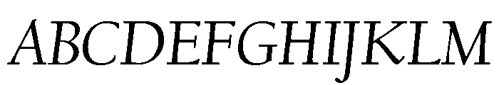 Californian Text Regular Italic Font UPPERCASE