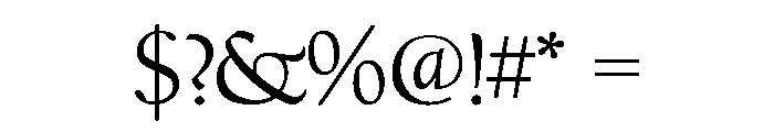 Californian Text Regular Font OTHER CHARS