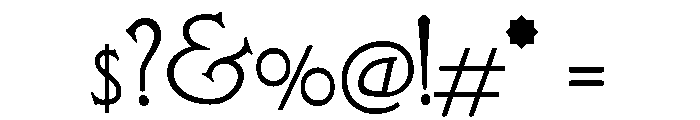 Camelot Display Regular Font OTHER CHARS