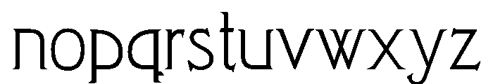 Camelot Display Regular Font LOWERCASE