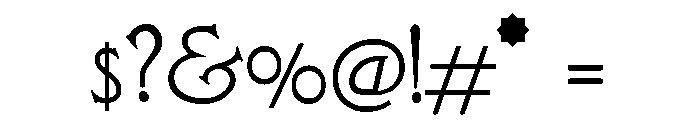 Camelot Text Regular Font OTHER CHARS