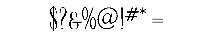 Cameo Thinline Font OTHER CHARS