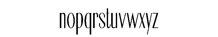 Cameo Thinline Font LOWERCASE