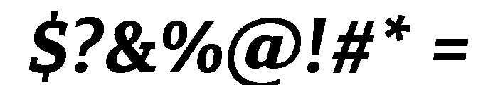 Canberra Bold Italic Font OTHER CHARS