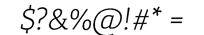 Canberra Light Italic Font OTHER CHARS