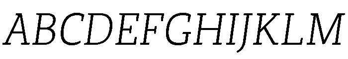 Canberra Light Italic Font UPPERCASE