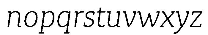 Canberra Light Italic Font LOWERCASE