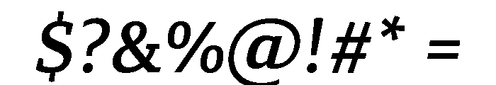 Canberra Medium Italic Font OTHER CHARS