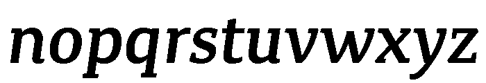 Canberra Medium Italic Font LOWERCASE