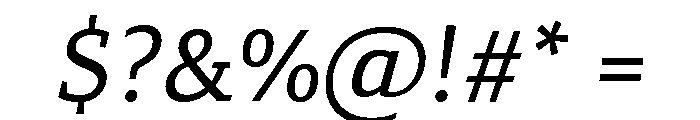 Canberra Regular Italic Font OTHER CHARS