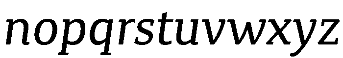 Canberra Regular Italic Font LOWERCASE