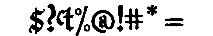Canterbury Regular Font OTHER CHARS