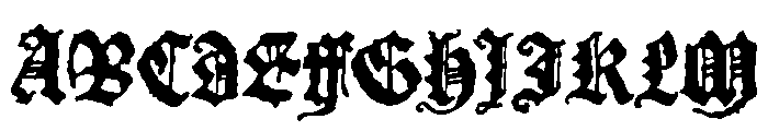 Canterbury Regular Font UPPERCASE