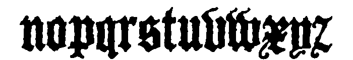 Canterbury Regular Font LOWERCASE