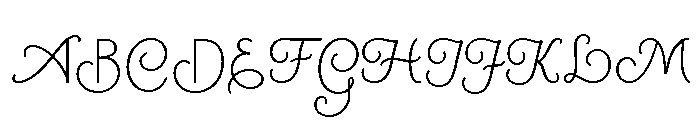 Canterbury Sans Light Swash Font UPPERCASE
