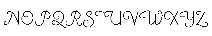 Canterbury Sans Light Swash Font UPPERCASE