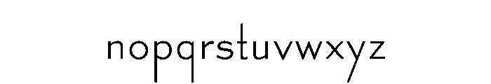 Canterbury Sans Light Font LOWERCASE