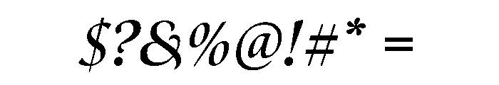 Canto Bold Italic Font OTHER CHARS