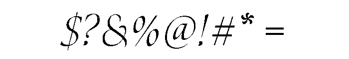 Canto Brush Light Italic Font OTHER CHARS