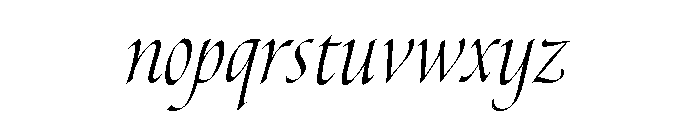 Canto Brush Light Italic Font LOWERCASE