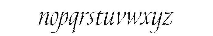 Canto Brush Open Light Italic Font LOWERCASE