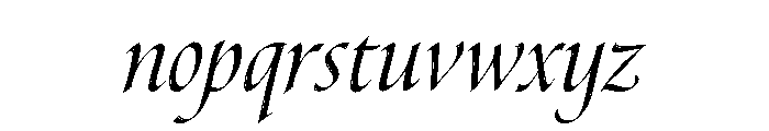 Canto Brush Regular Italic Font LOWERCASE
