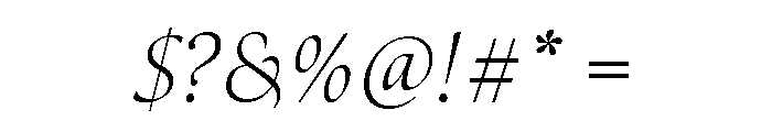 Canto Light Italic Font OTHER CHARS