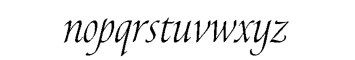 Canto Light Italic Font LOWERCASE