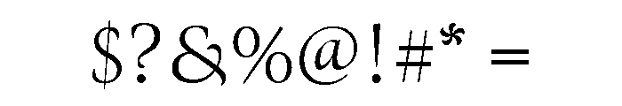 Canto Light Font OTHER CHARS
