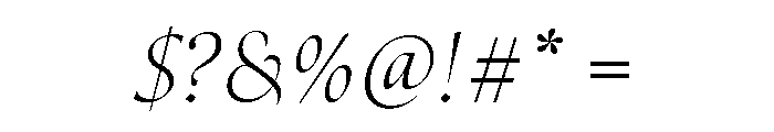 Canto Pen Light Italic Font OTHER CHARS