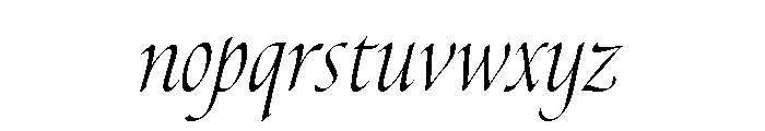 Canto Pen Light Italic Font LOWERCASE