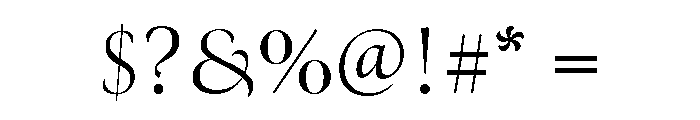 Canto Pen Light Font OTHER CHARS